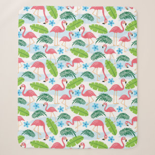 Flamingos im Paradies Sherpa Blanket Sherpadecke