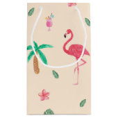 Flamingos im Sommer Kleine Geschenktüte (Rückseite)