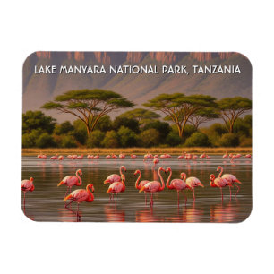 Flamingos im Tansania Lake Manyara Nationalpark Magnet