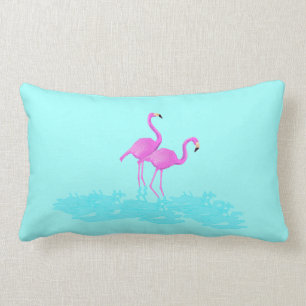 Flamingos im Teich auf lumbalem Wurfs-Kissen 13x21 Lendenkissen