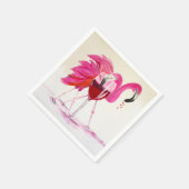 Flamingos im Wein Serviette (Ecke)