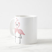 Flamingos in der Liebe Kaffee Tasse (Vorderseite Links)