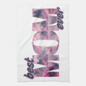 Flamingos in einer Traumwelt - best Mom ever Geschirrtuch (Vertikal)