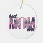 Flamingos in einer Traumwelt - best Mom ever Keramik Ornament (Links)