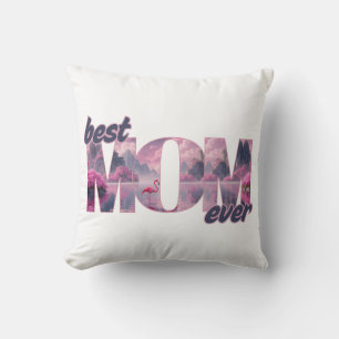 Flamingos in einer Traumwelt - best Mom ever Kissen