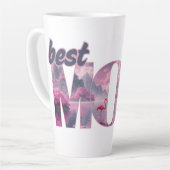 Flamingos in einer Traumwelt - best Mom ever Milchtasse (Linke Ecke)