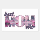 Flamingos in einer Traumwelt - best Mom ever Rechteckiger Aufkleber (Vorderseite)
