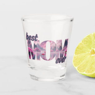 Flamingos in einer Traumwelt - best Mom ever Schnapsglas