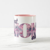 Flamingos in einer Traumwelt - best Mom ever Zweifarbige Tasse (Mittel)