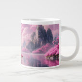 Flamingos in einer Traumwelt Jumbo-Tasse (Rechts)