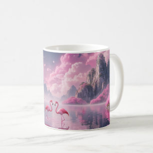 Flamingos in einer Traumwelt Kaffeetasse