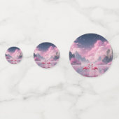 Flamingos in einer Traumwelt Konfetti (Rückseiten)