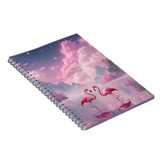Flamingos in einer Traumwelt Notizblock (Rechte Seite)