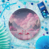 Flamingos in einer Traumwelt Pappteller (Party)