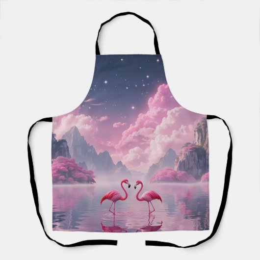 Flamingos in einer Traumwelt Schürze (Vorderseite)