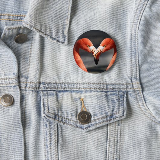 Flamingos in Liebe Button (Beispiel)