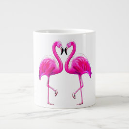 Flamingos in Liebe Jumbo-Tasse