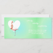 Flamingos in Liebe mit minzgrünem Hintergrund (Rückseite)