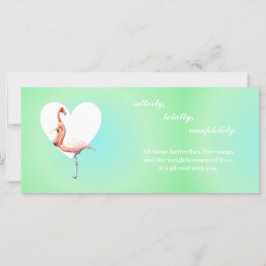 Flamingos in Liebe mit minzgrünem Hintergrund