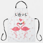 Flamingos in Liebe Schürze (Vorderseite)