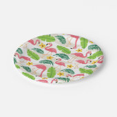 Flamingos in Paradise Paper Plate Pappteller (Schrägansicht)