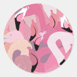 Flamingos in rosa Aufkleber