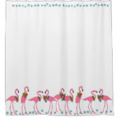 Flamingos in Starfish Beach Bath Duschvorhang (Vorderseite)