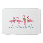 Flamingos in Starfish Tropical Themed Badematte (Vorderseite)