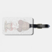 Flamingos in Teacup Gepäckanhänger (Rückseite horizontal)