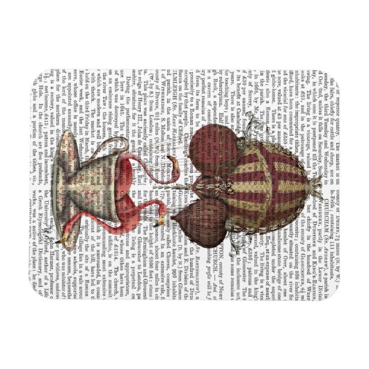 Flamingos in Teacup Magnet (Horizontal)
