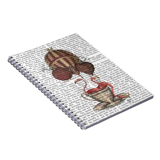 Flamingos in Teacup Notizblock (Rechte Seite)