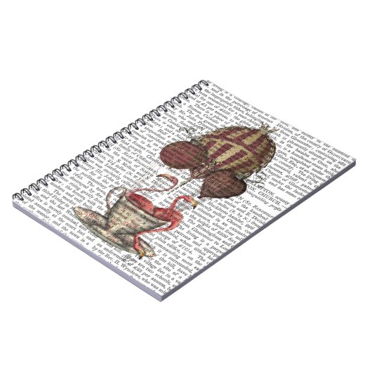 Flamingos in Teacup Notizblock (Linke Seite)