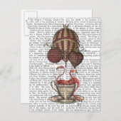 Flamingos in Teacup Postkarte (Vorne/Hinten)