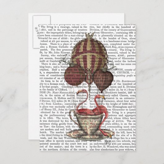 Flamingos in Teacup Postkarte (Vorne/Hinten)