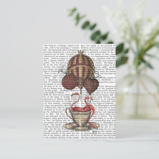 Flamingos in Teacup Postkarte (Stehend Vorderseite)