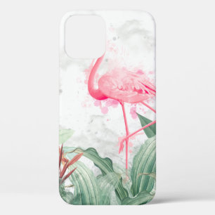 Flamingos in tropischen Pflanzen auf einem texturi Case-Mate iPhone Hülle