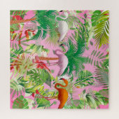Flamingos in tropischer Szene Puzzle (Horizontal)