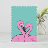 Flamingos Invitation Einladung (Stehend Vorderseite)