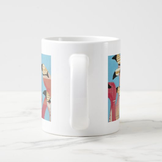 Flamingos Jumbo-Tasse (Rückseite)