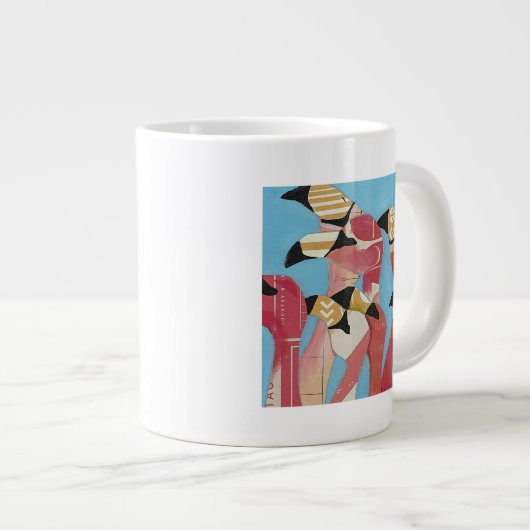 Flamingos Jumbo-Tasse (Vorderseite Rechts)