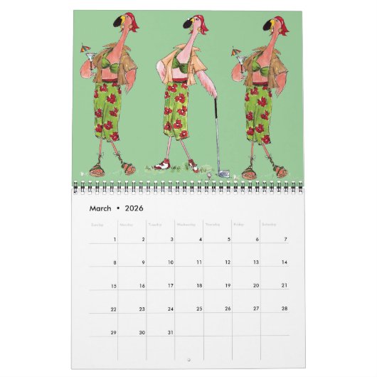 Flamingos-Kalender Kalender (Mär 2026)