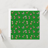 Flamingos Karte (Vorderseite/Rückseite Beispiel)