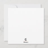 Flamingos Karte (Rückseite)