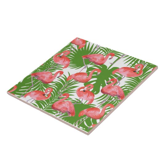 Flamingos Keramik Tile Fliese (Seite)