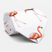 Flamingos Krawatte (Gerollt)