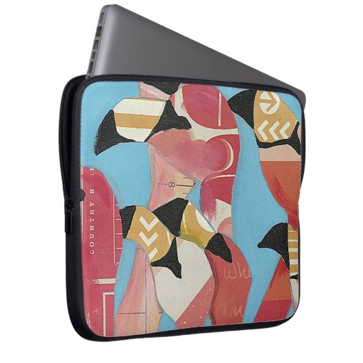 Flamingos Laptopschutzhülle (Vorne Rechts)