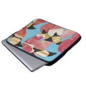 Flamingos Laptopschutzhülle (Vorne Knopf)