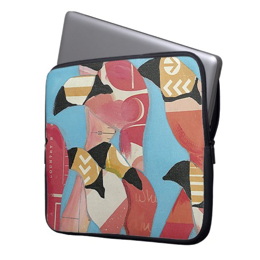 Flamingos Laptopschutzhülle (Vorderseite Links)