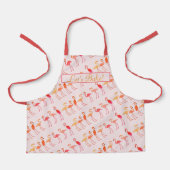 Flamingos Lasse Bake Pink Kids Schürze (Vorderseite)