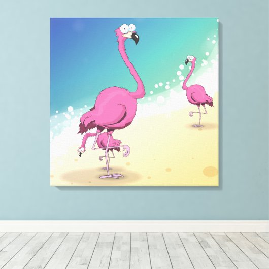 Flamingos Leinwanddruck (Insitu (Holzboden))